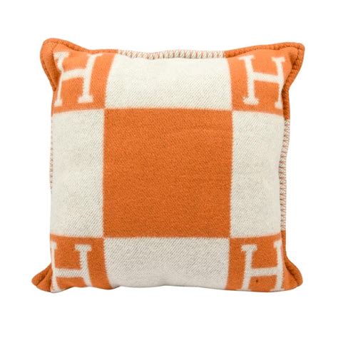 orange hermes pillow|hermes blanket grey.